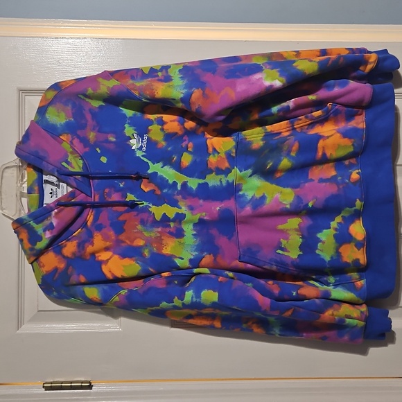 Adidas Originals Tye-Dyed All Over Print Hooded Sweatshirt - Picture 1 of 10